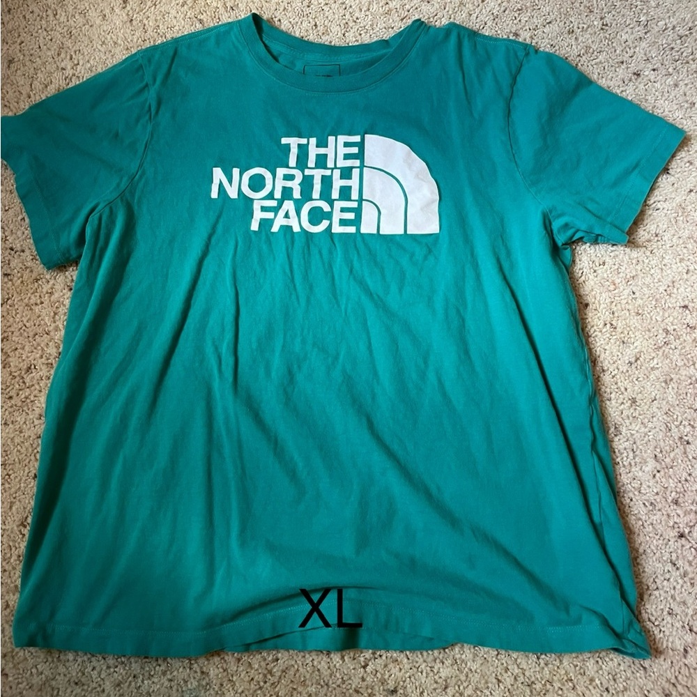 The North Face Aqua Tee with White Logo